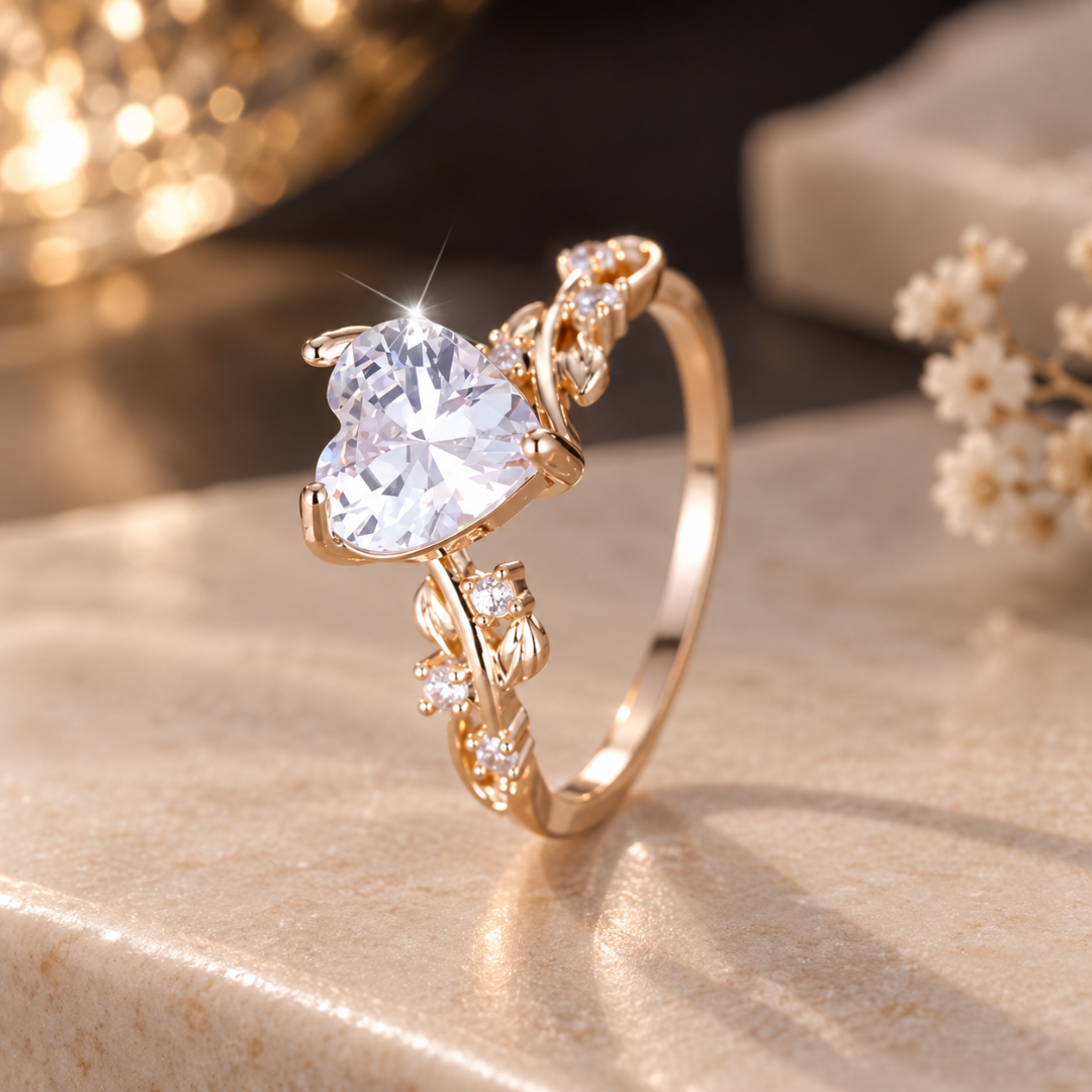 Luxe Pearl Rose Gold Heart