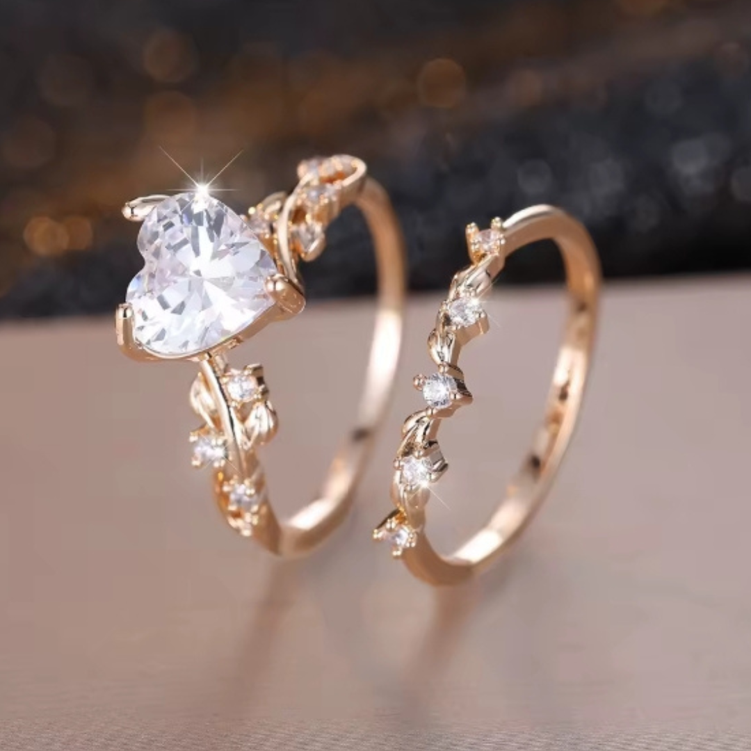 Luxe Pearl Rose Gold Heart